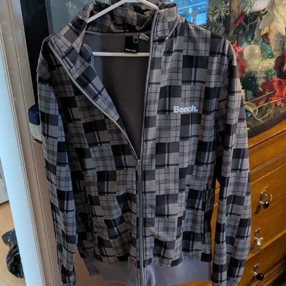 Bench Other - Bench Men's Black and Gray Patterned Jacket